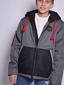 Куртка Брюс серый/черный