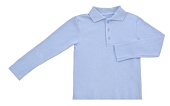 Джемпер ПОЛО однот. Дл.рукав (Голубой)